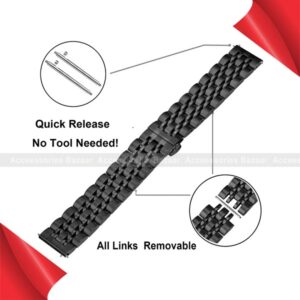 42/44mm Solid Metal Stainless Steel Chain Wrist Watch Strap