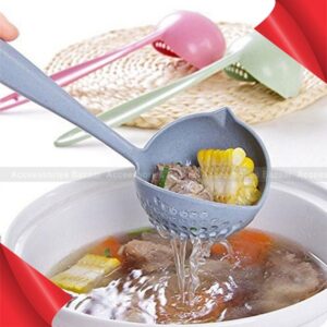 2 In 1 Filter Soup Long Handle Big Spoon Kitchen