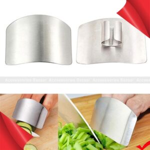 Kitchen Stainless Steel Finger Protector Cutting Guard Safe Slice Knife Tool