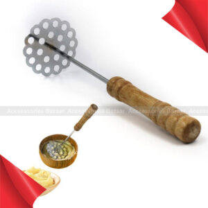 Stainless Steel Potato Masher With Broad Mashing Plate Fruit Vegetable Tools Press