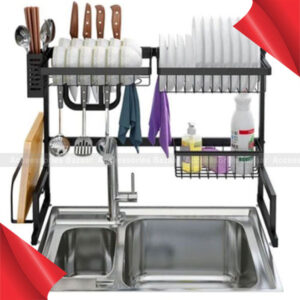 Stainless Steel Dish Rack Drying Over Sink Drainer Shelf for Kitchen