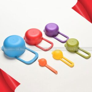 6pcs Baking Plastic Tool Measuring Cup Spoon Rainbow Creative Diy