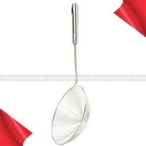 Stainless Steel Long Handle Strainer Drainer Sifter Colander Spoon Kitchen Tool