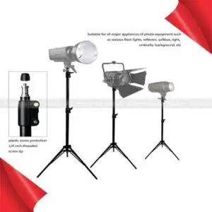 7ft Aluminum Tripod Adjustable Portable With Mobile Holder