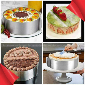 Circle Adjustable Stainless Bakeware Ring Tool Mousse Cake
