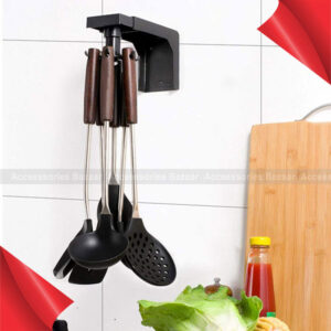 Retractable 360° Rotating Punch Free Hook Holder