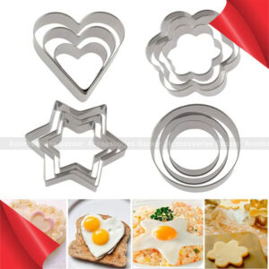 12 Pcs Stainless Steel Cookie Biscuit Cutter Set