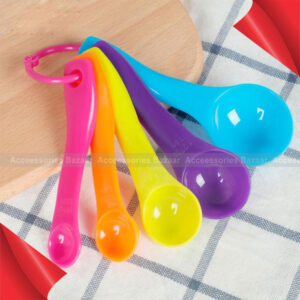 5pcs Measuring Spoons Colorful Plastic (1  2.5  5  7.5 15ml) Baking Spoon