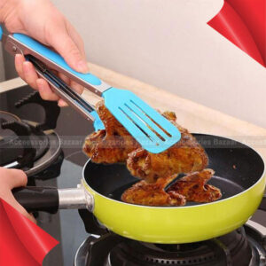 Kitchen Cooking Salad Serving BBQ Tongs Stainless Steel Handle Grilling Tool