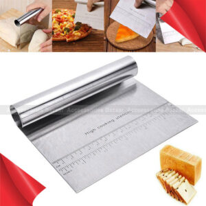 Stainless Steel Pastry Bench Scraper Dough Cutter Pizza Cake Cookies Divider