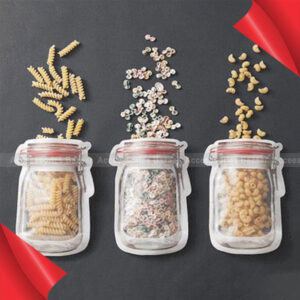 1Set Travel Portable Jar Jam Cup Style Food Bags Baked Snack Storage Bags