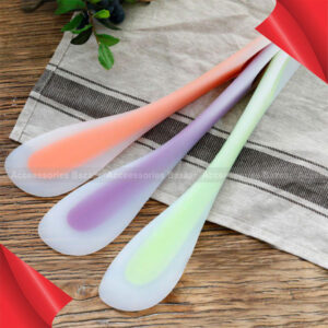 Baking Butter Mixer Pastry Silicone Spatula Spoon Double Scoop Ice Cake Tools