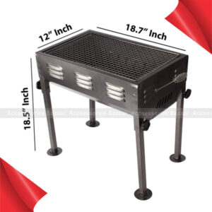 Charcoal BBQ Grill and Tandoor Berg Portable Folding Toaster with Stand