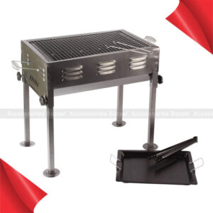 Charcoal BBQ Grill and Tandoor Berg Portable Folding Toaster with Stand