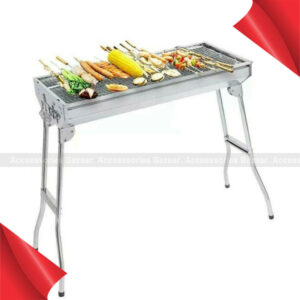 Folding Charcoal BBQ Grill Stainless Steel Outdoor Picnic Patio Cooking
