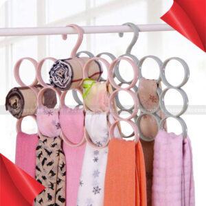 1PCS 11.8inch Tie Belt Scarf Hangers for Men Women Tie Holder Hook Storage Hanging 20 Ties Great Hangers for Closet Storage Organizer Accessories