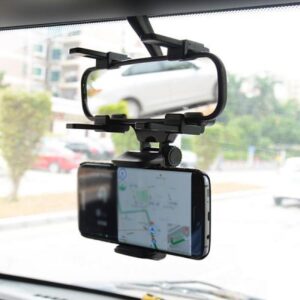 Universal Car Phone Holder Rearview Mirror Mount 360 Degree Mobile Phone GPS
