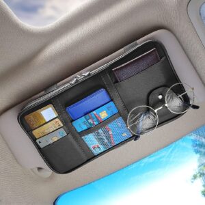 Car Sun Visor Organizer Auto Interior Accessories Visor Pocket Organizer Car Truck Visor Storage Pouch Holder