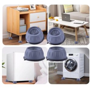 4pcs Universal Bed Tables Chairs Foot Protectors Anti Vibration Feet Pads Washing Machine Round Base Non Slip Mat