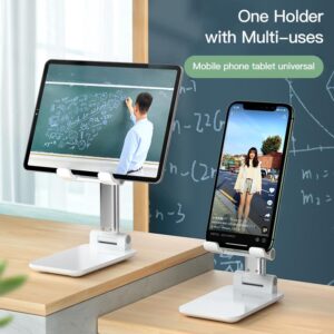 Mobile Phone Holder Stand for iPhone 12 11 Pro X XS iPad Air Metal Fold-able Mobile Phone Stand Desk for Ipad Xiaomi Huawei Samsung Tablet