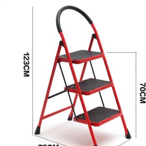 3 Steps Anti-Skid Iron Ladder Dormitory Stepladders Courtyard Repair Ladder Family Ladder Stool/Pedal