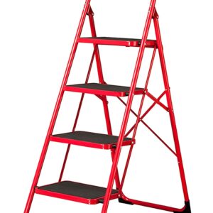 4 Steps Anti-Skid Iron Ladder Dormitory Stepladders Courtyard Repair Ladder Family Ladder Stool/Pedal