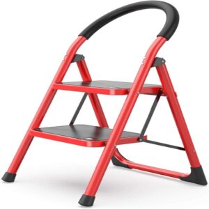 2 Steps Anti-Skid Iron Ladder Dormitory Stepladders Courtyard Repair Ladder Family Ladder Stool/Pedal