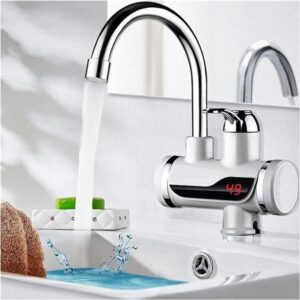 Hot Electric Water Heater Faucet Instant Tankless Kitchen Bathroom Fast Heating Tap with LED Digital Display