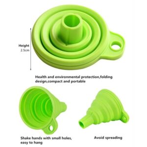 Folding Funnel with a Mini Silicone Collapsible Funnel Kitchen