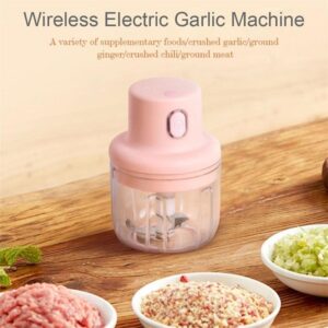 Wireless Mini Electric Garlic Food Chopper Baby Food Masher Suit Household Small Kitchen Appliances Peeling Garlic