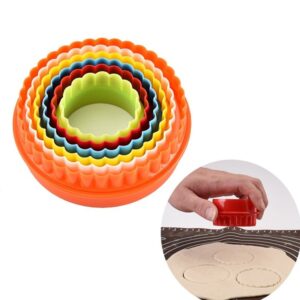 Plastic Round Shape Cookie Cutters (6pcs)