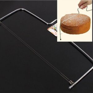 Stainless Steel Saw Blade Adjustable Wire Cake Slicer Cutter Baking Leveler