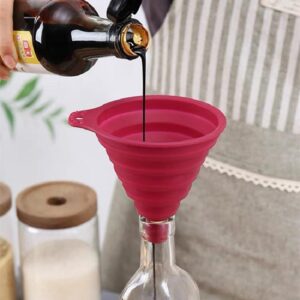 Folding Funnel with a Mini Silicone Collapsible Funnel Kitchen