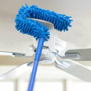 Foldable Microfiber Fan Cleaning Duster Steel Body Flexible Fan mop for Quick and Easy Cleaning of Home, Kitchen, Car, Ceiling, and Fan Dusting Office Fan Cleaning Brush with Long Rod
