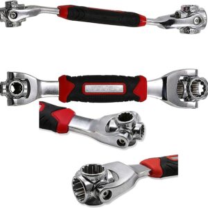 Multi-Function Socket Wrench, 48 Tools In One With 360 Degree Rotating Head, Tiger Wrench Works With Spline Bolts, 6-Point, 12-Point, And Any Size Sta