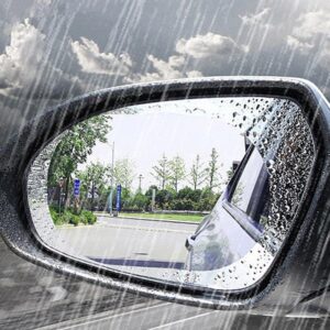 2Pcs Transparent Car Rainproof Film Sticker Rearview Mirror Protective Film Window Clear Waterproof