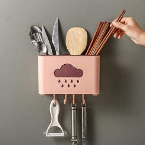 Self Adhesive Wall Mounted Kitchen Cutlery Spoon Fork Knife Chopstick Holder Organizer Stand