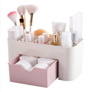 Desktop Makeup Organizer Plastic Storage Box Cosmetic Organizer Storage Case