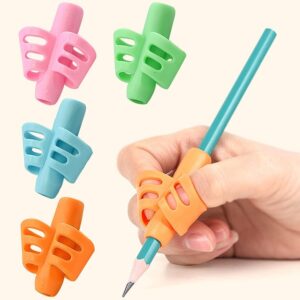 Children Pencil Holder Tools Silicone Two Finger Ergonomic Posture Correction Tools Pencil Grip Writing Aid Grip Correction School Supplies