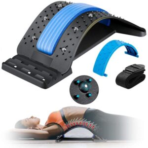 Back Massager Stretcher Fitness Lumbar Support Waist Spine Pain Relief