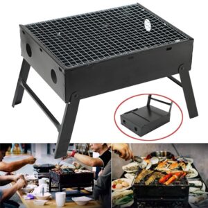 Foldable Charcoal BBQ Grill Mini BBQ Grill Tabletop Outdoor Travel Patio Stove Cookware Barbecue