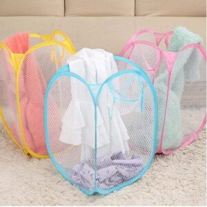 Foldable Rectangle Mesh Storage Laundry Basket