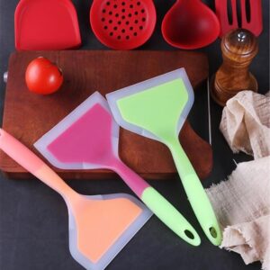Silicone Spatula Non-stick Wide Turner Heat Resistant Pancakes Fried Cookware