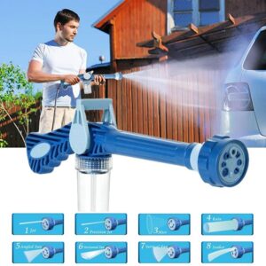1 Jet Spay 8 Nozzle Ez Jet Water Soap Cannon Dispenser Pump Spray Gun Car Washer