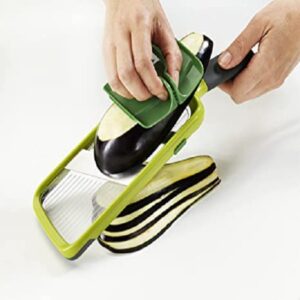 Multi Hand-held Slicer with Food Grip and Adjustable Blades, One-size, Green