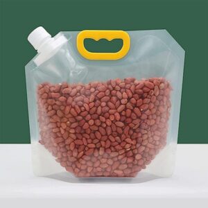 Grain Moisture-Proof Sealed Bag, Washable Clear Grain Storage Suction Bags, Stand Up Sealed Odor-Resistant