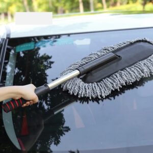Microfiber Car Duster with Long Extendable Handle Car Cleaner Washable Duster Car Wash Dust Wax Mop Car Washing Brush