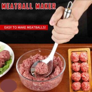 Meatball Maker, Stainless Steel Meatball Scoop Ball Maker, Non-Stick Meatball Spoon Meat Baller with Long Handle