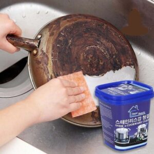 Stainless Steel Cleaning Paste,Oven Cookware Cleaner,Remove Stains from Pots Pans,Multi-Purpose Household Powerful Rust Remover Cleaner